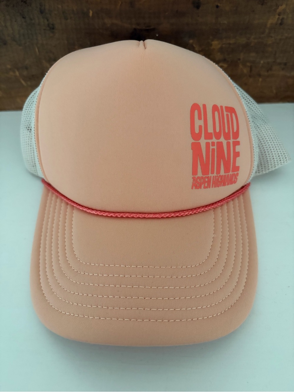 Cloud Nine Aspen Highlands Peach Trucker Hat